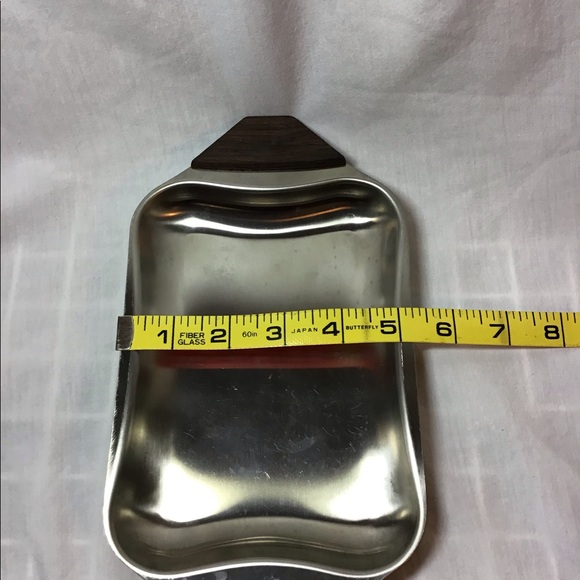 Stainless Steel Serving Condiment Tray Dish Wood - Picture 6 of 6